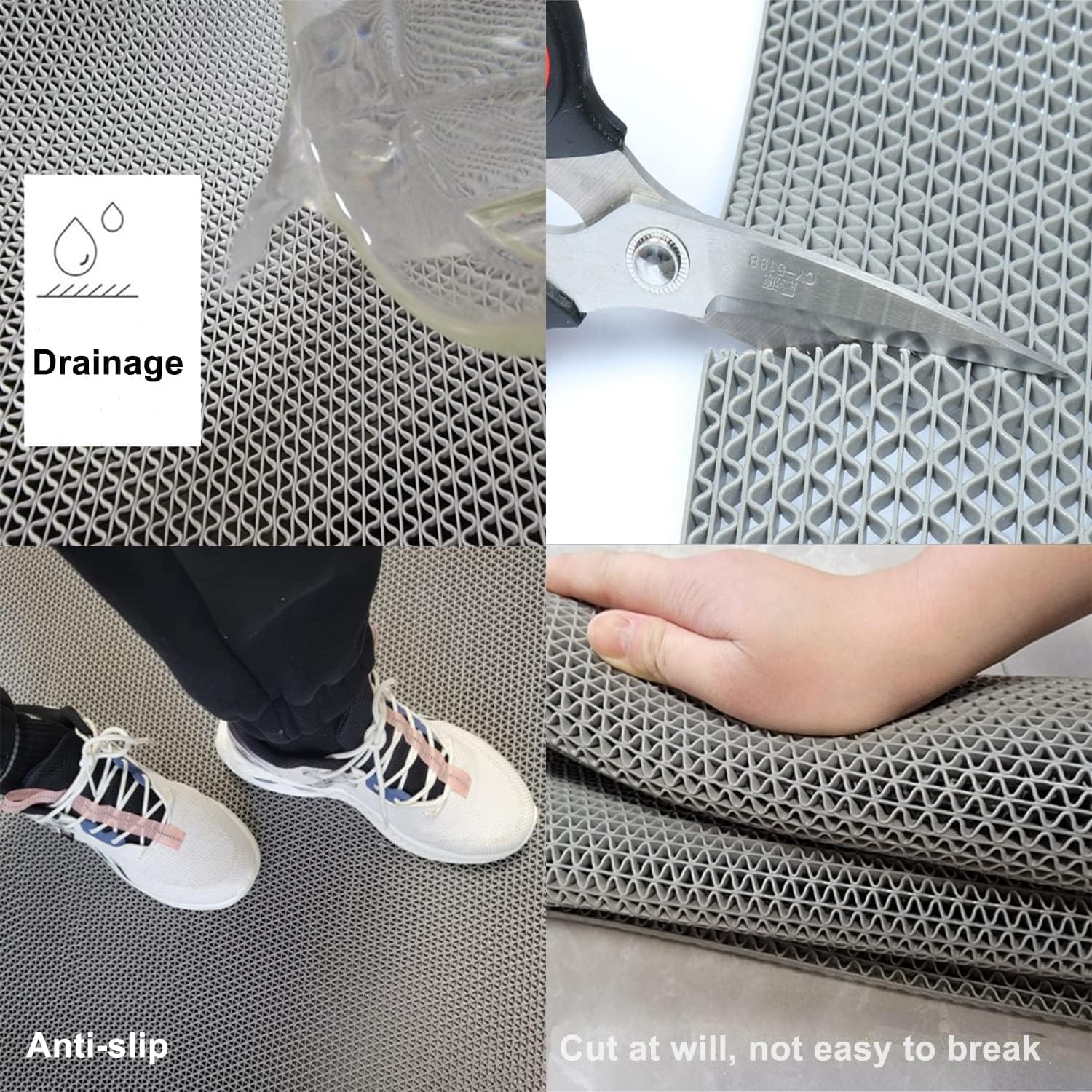 Bamboo Bath Mat - سجادة مضادة للانزلاق بتصميم بسيط للحمام