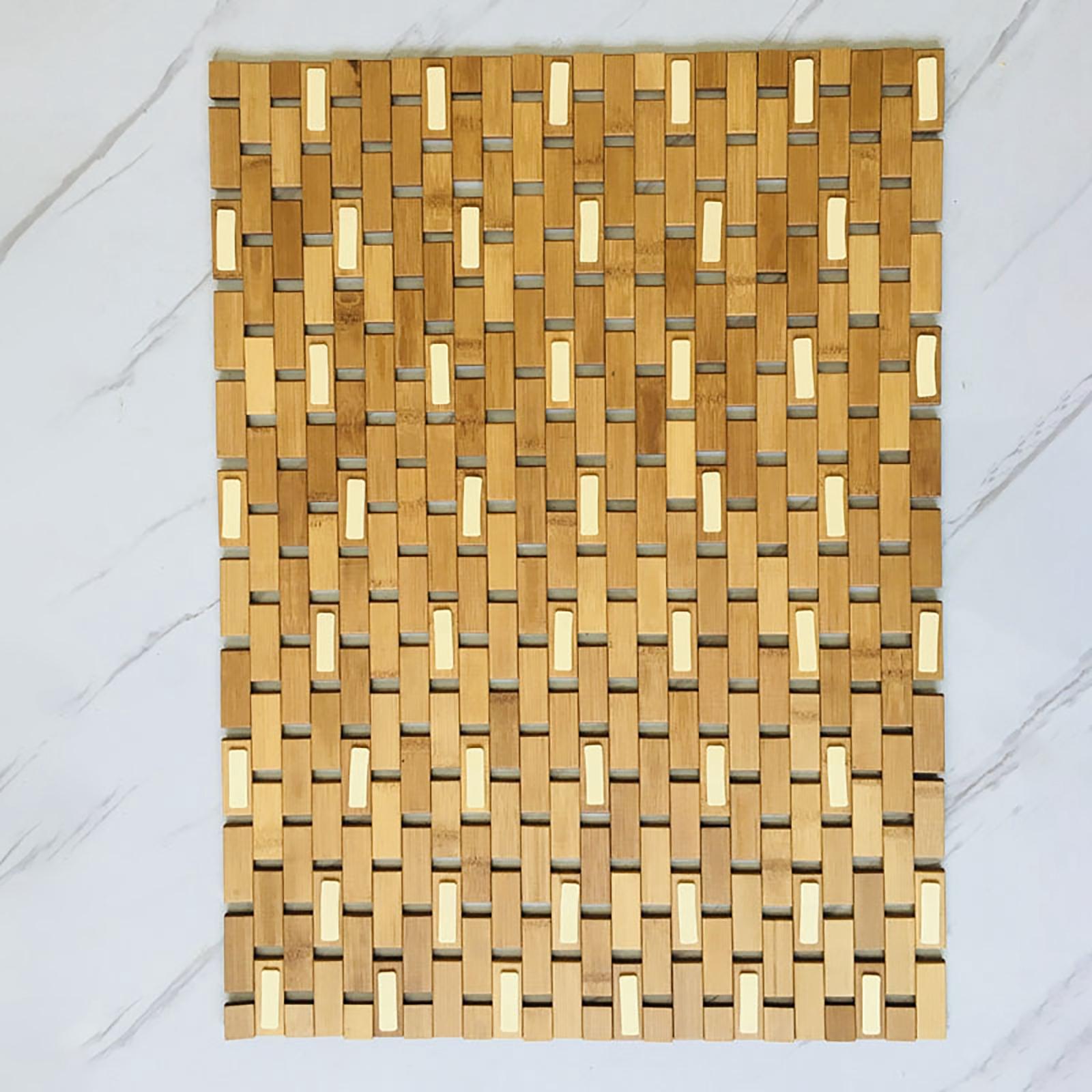 سجادة حمام خشبية من الخيزران م - مراجعة Bamboo Bath Mat وسعره