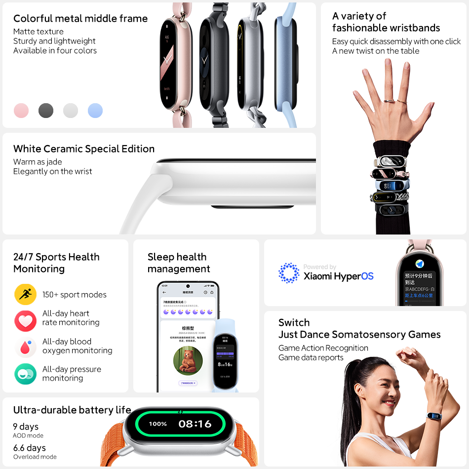 سوار شاومي مي باند 9 الذكي بشا - مراجعة Health Wellness Bracelet وسعره