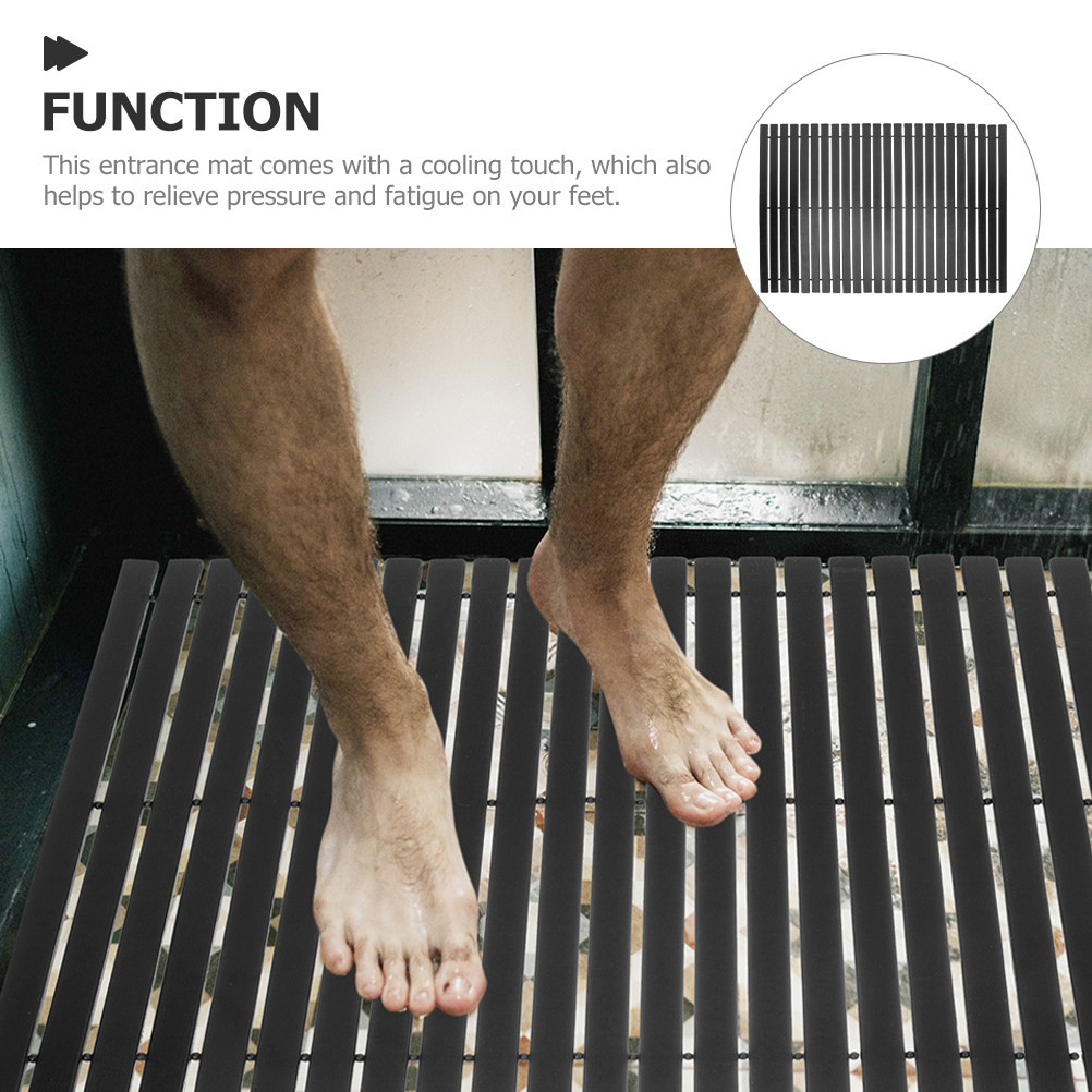 حصيرة حمام من الخيزران مانعة ل - مراجعة Bamboo Bath Mat وسعره